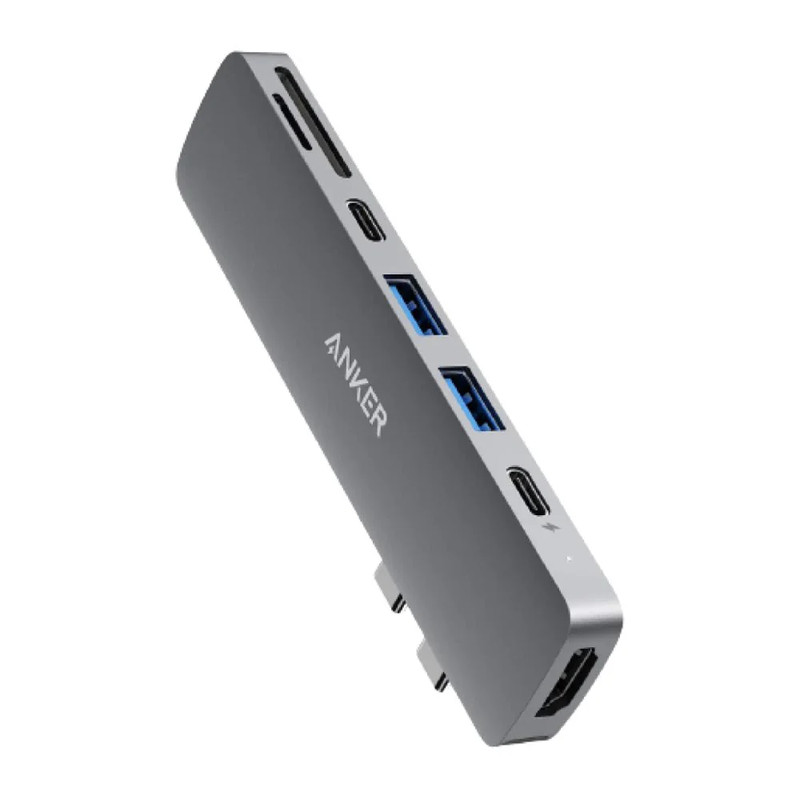 Anker PowerExpand 7-in-2 USB-C Hub - Grey - شاحن